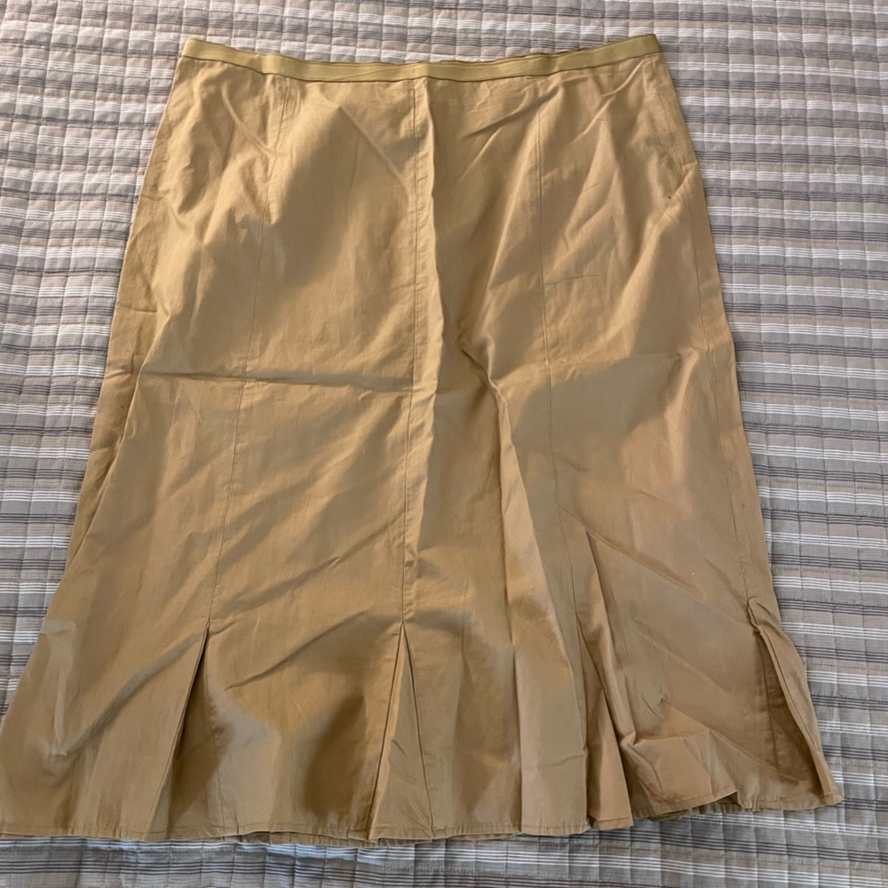 J.crew size:14 tan cotton swing skirt